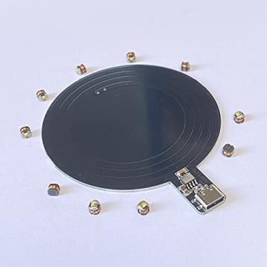 Imagem de Taidacent Base de carregador PCB indutiva de LED e bobina indutiva sem fio luzes LED de indução magnética levitante estação de carregamento flutuante tipo C 5V (PCB indutivo com 10 peças de LEDs