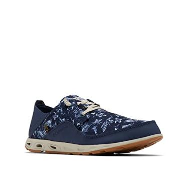 Imagem de Columbia Bahama Vent PFG Tênis de barco masculino com renda, Collegiate Navy/Mango, 10