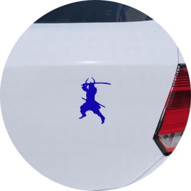 Imagem de Adesivo de Carro Samurai Com Espada - Cor Azul - Melhor Adesivo, Azul