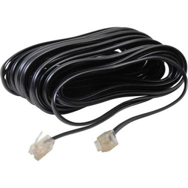 Imagem de Cabo Extensor P/ Telefone RJ11 4 Vias 10M Preto STORM - PCT / 10