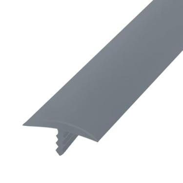 Imagem de Aroilder Molde de acabamento de borracha T, ajuste de borda de 2,5 cm, borda de borda de prateleira, molde de camiseta de farpa central para mesas, tira de transição de chão, máquinas de jogos e