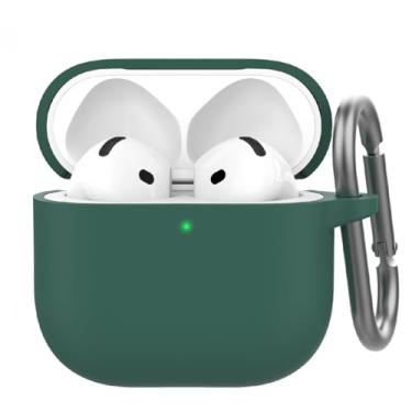 Imagem de Capa Capinha Premium Protetora Para AirPods 4 com Mosquetão (verde)
