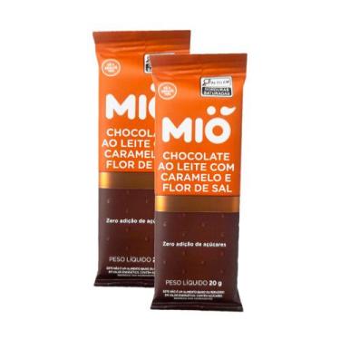 Imagem de Kit 2 Chocolate Mió Ao Leite com Caramelo e Flor de Sal Zero 20g