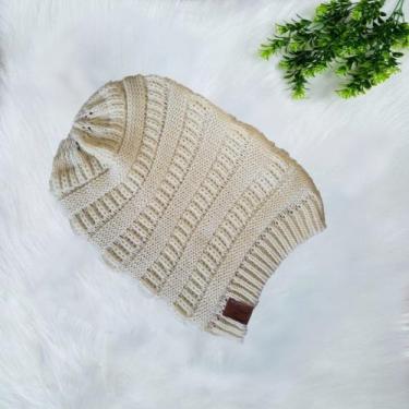 Imagem de Touca Caída Tricô Gorro Boina Beanie Lã Masculina Feminina Macio Quent