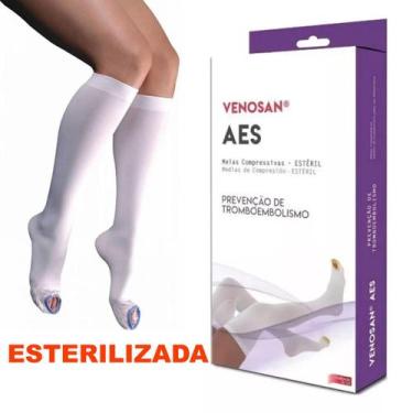 Imagem de Meias Venosan Antitrombo Antiembolismo 3/4 Aes Esterilizada Ponteira A