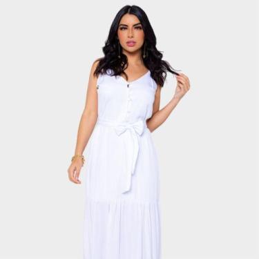 Imagem de Vestido 3 Marias Rodado Longo Feminino Preto Barato e Bonito - Gisele 