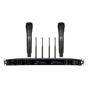 Imagem de Microfone Sem Fio Dylan Qs-10/m2 Duplo Cor Preto, Preto