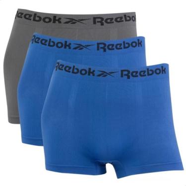 Imagem de Kit 3 Cuecas Boxer Masculina Reebok Classic Microfibra Lisa, 1cinza, 2