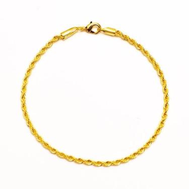 Imagem de Pulseira Cordão Baiano 2mm Banhado a Ouro 18k - Atraktiva Joias, 18cm