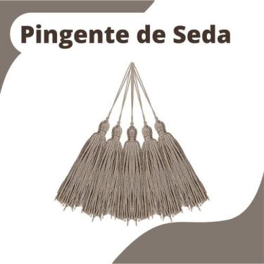 Imagem de Pingente De Seda Tassel - Franja - Cinza - Com 50 Unidades - Nybc