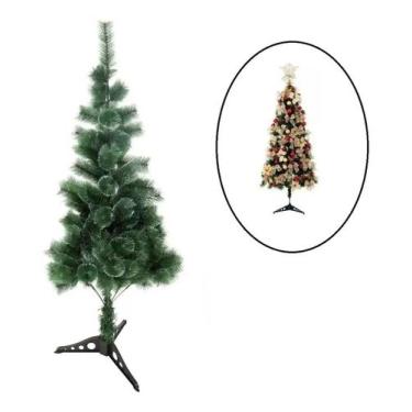 Imagem de Árvore Pinheiro De Natal Verde Musgo Com Neve 90 Cm A0609m Sem Enfeite