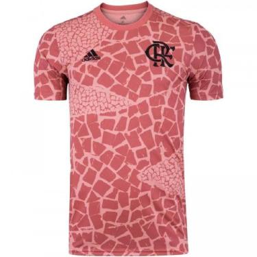 Imagem de Camisa Masculina Flamengo Pré Jogo 2021, Rosa, GG