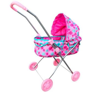 Imagem de Carrinho De Brinquedo De Bonecas Passeio Divertido Berço Plus Meninas 