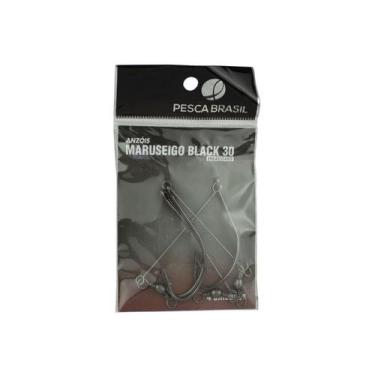 Imagem de Anzol Encastoado Maruseigo Black 30 4un. - Pesca Brasil