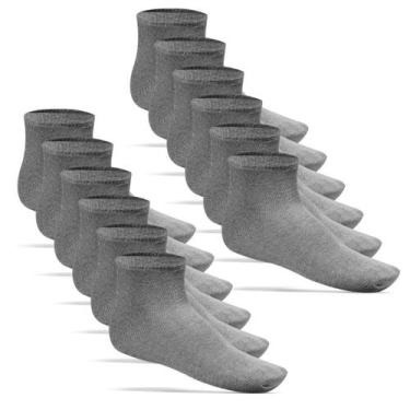 Imagem de Kit 12 Pares Meia Cano Curto Unissex Atacado - Cores - Planeta Meias, 