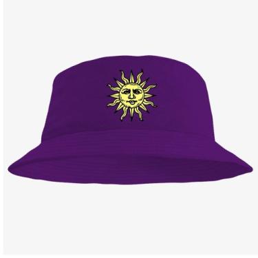 Imagem de Bone Chapéu Bucket Hat Estampado Sol - MP Moda Masculina, Único, Roxo