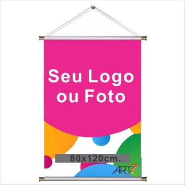 Imagem de Banner 80x120cm, 4x0 - Acabamento em bastão