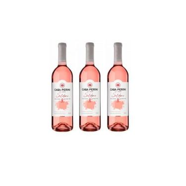 Imagem de Kit Vinho Casa Perini Solidário Rosé Seco 750ml 3 unidades