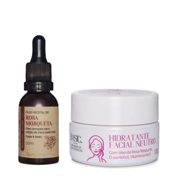 Imagem de Hidratante Facial e Óleo Rosa Mosqueta Via Aroma - Antiidade