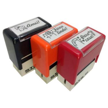 Imagem de Kit 3 Carimbos Automáticos para Professores - Flork I - Stilo