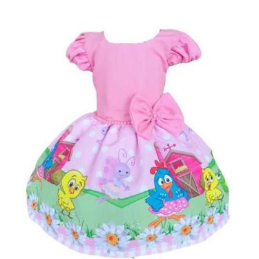 Imagem de Vestido Temático Galinha Pintadinha Pérola Rosa - NALU_KIDS, 4