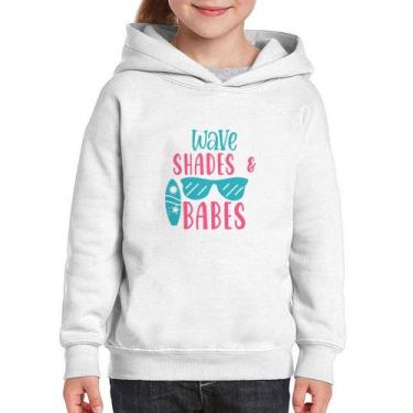 Imagem de Moletom Infantil Wave Shades e Babes - Foca na Moda, Branco, 4