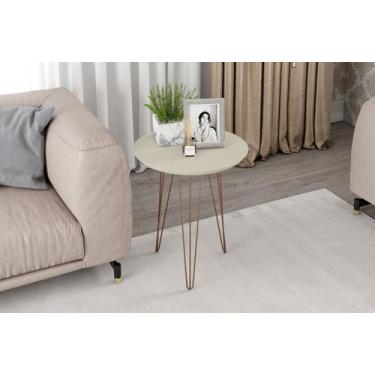 Imagem de Mesa Lateral Sala de Estar Evolution - Patrimar Móveis, Off White