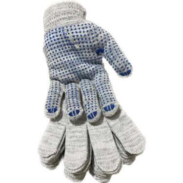 Imagem de 10 Pares De Luvas Mescla Multi Cores Com Pig Azul - SA Luvas textil