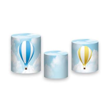 Imagem de Trio De Capa Cilindro - Céu Balão Azul 002 - Via Cores