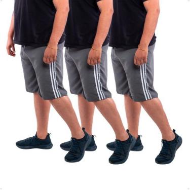 Imagem de Kit 3 Bermudas Plus Size Masculina Short Tactel Treino Academia - Ben2