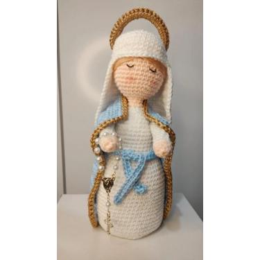 Imagem de Nossa Senhora das Graças Amigurumi - Artesanato 