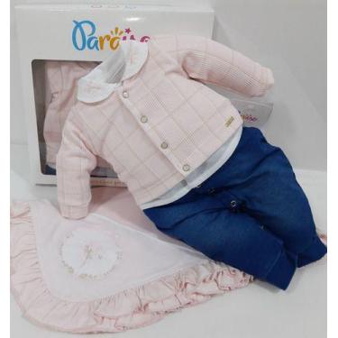 Imagem de - Saida Maternidade Luxo Bebê Menina Paraiso Enxoval Cd 11670 - Paraís
