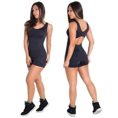 Imagem de Macaquinho Saia Tapa Bumbum Fitness Suplex Feminino - JAVA MODAS, Mari