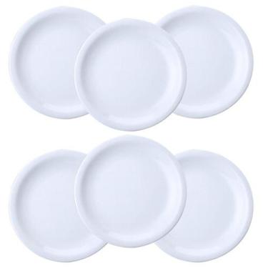 Imagem de Kit 6 Pratos Sobremesa Lanche Protel Porcelana Schmidt - Porcelanas Sc