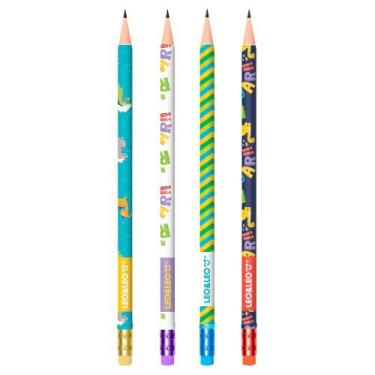 Imagem de Lápis Preto Grafite HB Com Borracha Leo&Leo Estampado Divertido Decora