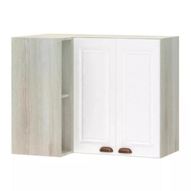 Imagem de Armário Aéreo Canto Reto Conjugado 2 Portas com Nicho Lateral Agatha L