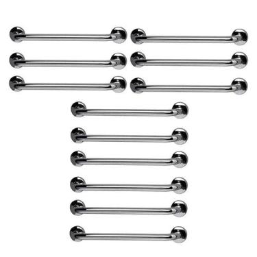 Imagem de Barra de Apoio 60cm Aço Inox Kit 12 Unidades Banheiro Box Idoso Gestan