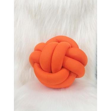 Imagem de Almofada Decorativa Nó Escandinavo para Sofá e Sala Laranja - CasaHome