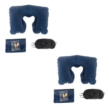 Imagem de 2 Kits Para Viagem - Almofada - Tapa Olho e Protetor Auricular - XBZ, 