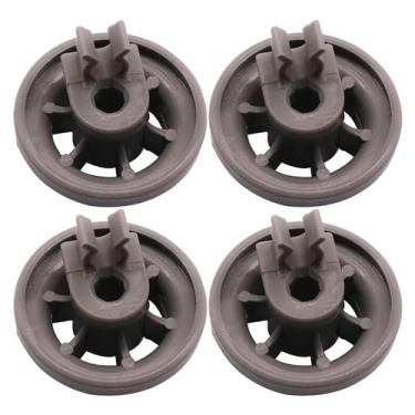 Imagem de Pacote com 4 rodas inferiores para lava-louças, peças de reposição para 4581DD3003B, peças de rack de lava-louças cinza compatíveis com o conjunto de rolo de rack de louça LG 4581DD3003C substitui