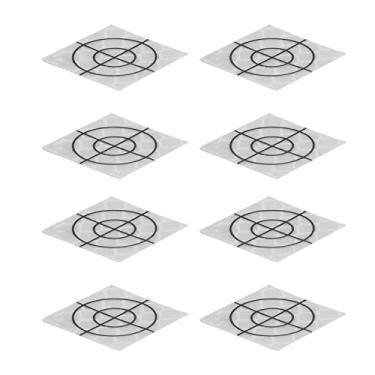 Imagem de 100pcs Adesivos Reflexivos para Estação Total - Fita Reflexiva de Grau de Diamante para Medição de Túnel e Medição de Distância - Marcadores Reflexivos Autoadesivos
