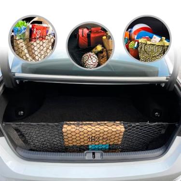 Imagem de Rede de carga para porta-malas estilo envelope preta para Lexus ES 2019 - 2023 - Acessórios para carro - Organizadores e armazenamento de porta-malas premium - Rede de carga para Sedan - Organizador de porta-malas para Lexus ES