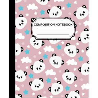Imagem de Composition Notebook Cute Panda Background: Wide Ruled : excellent back to school gift for girls, teenagers & adults | School Supplies