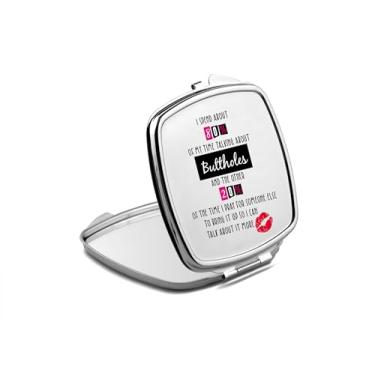 Imagem de SpreadPassion Espelho compacto Butthole, presente de butthole, espelho fotográfico I Spend About 80, espelho de maquiagem de viagem pequeno espelho portátil, espelho de bolso portátil, ideia de