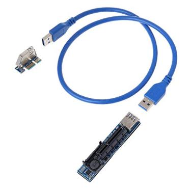 Imagem de GMSP Extensor de Raiser Adaptador PCI Express USB 3.0, Placa Riser PCIE USB 3.0, PCI-E SATA PCI E Riser PCI Express X1 para X4 Slot