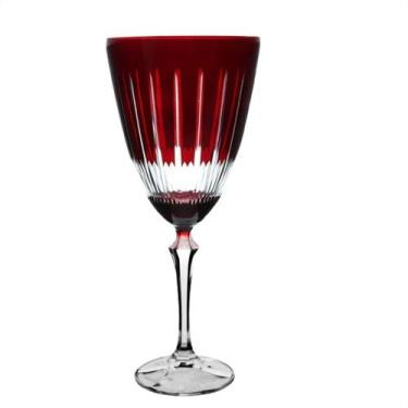 Imagem de Taça Lapidada Elizabeth para Água 350ml 1un Bohemia, Vermelha