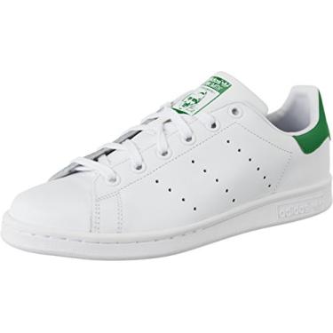 Imagem de T nis masculino Adidas Originals Stan Smith, White/Green, 4.5 Big Kid