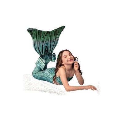 Imagem de Cauda Sereia Completa Confortável p/ Nadar Nadadeira Valentina - Siren