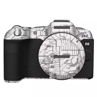 Imagem de Película protetora de vinil para câmera mirrorless com textura premium ultrafina para Canon EOS R8 EOSR8 (Circuit White)