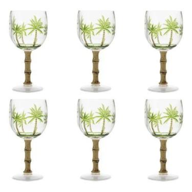 Imagem de Conjunto 6 Taças De Acrílico Palm Tree 495ml Wolff - ROJEMAC IMPORTACA